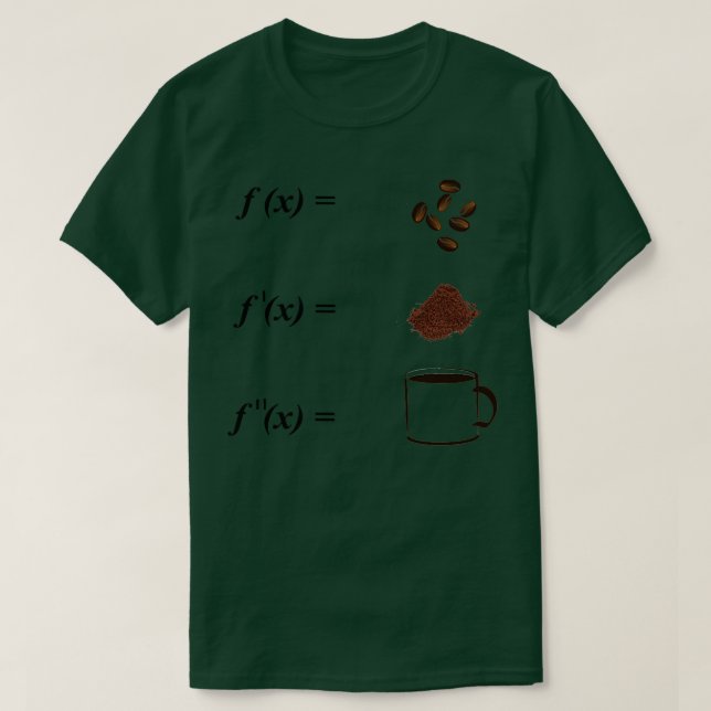 Mathe und Kaffee T-Shirt (Design vorne)