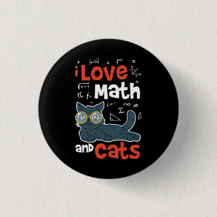 Mathe und Katzen Button