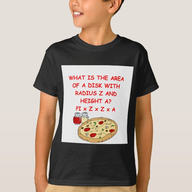 Mathe und Pizza T-Shirt (Vorderseite)