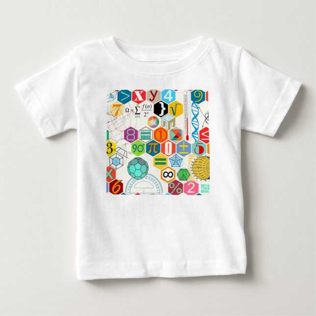 Mathe (weiß) baby t-shirt (Vorderseite)