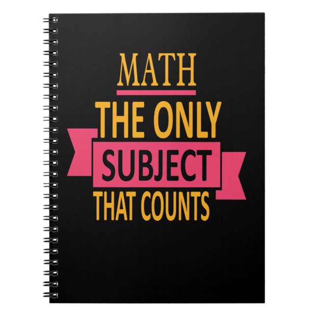 Mathe-Wortspiel-nur Thema, das zählt Notizblock (Vorderseite)