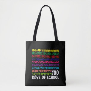 Mathe Zahlen 100. Schultag Lehrer Kinder  Tasche