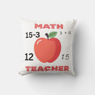 Mathelehrer Apfel Design lustiges Mathelehrer-Shir Kissen