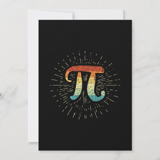 Mathelehrer Cute Pi Einladung (Vorderseite)