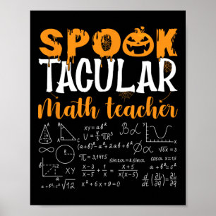 Mathelehrer Gruseliger Mathematikliebhaber Mathema Poster