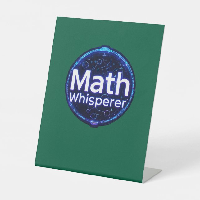 Mathelehrer Math Whisperer Sockelschild (Vorderseite)