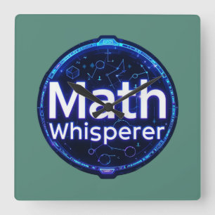 Mathelehrer Matheflüsterer Quadratische Wanduhr