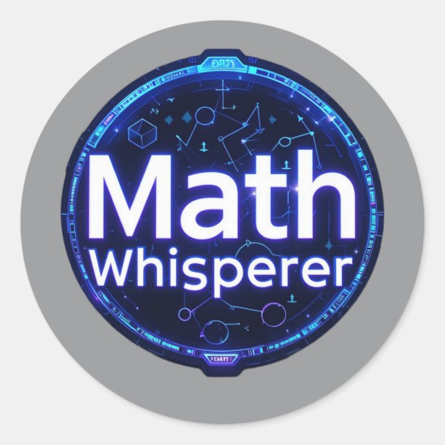 Mathelehrer Matheflüsterer Runder Aufkleber (Vorderseite)