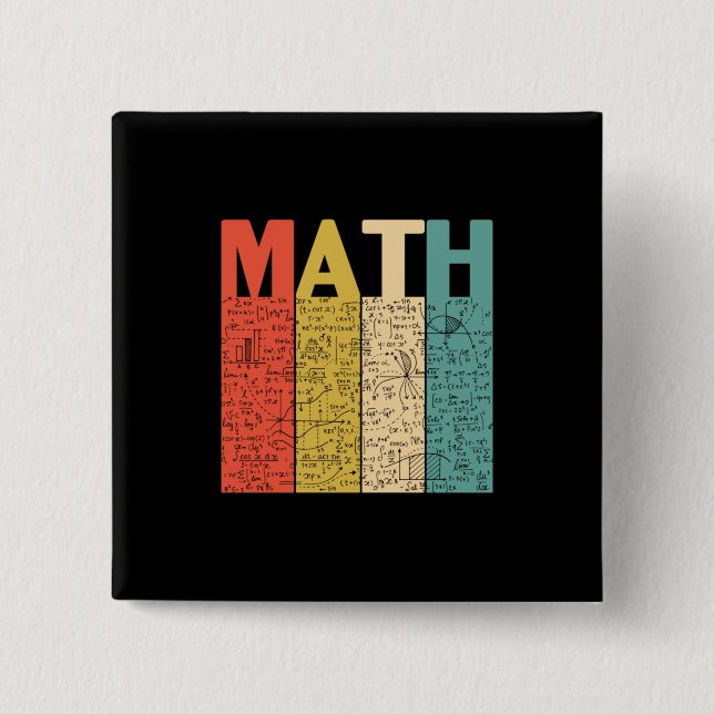 Mathelehrer Vintage-Mathematik-Definition Button (Vorderseite)