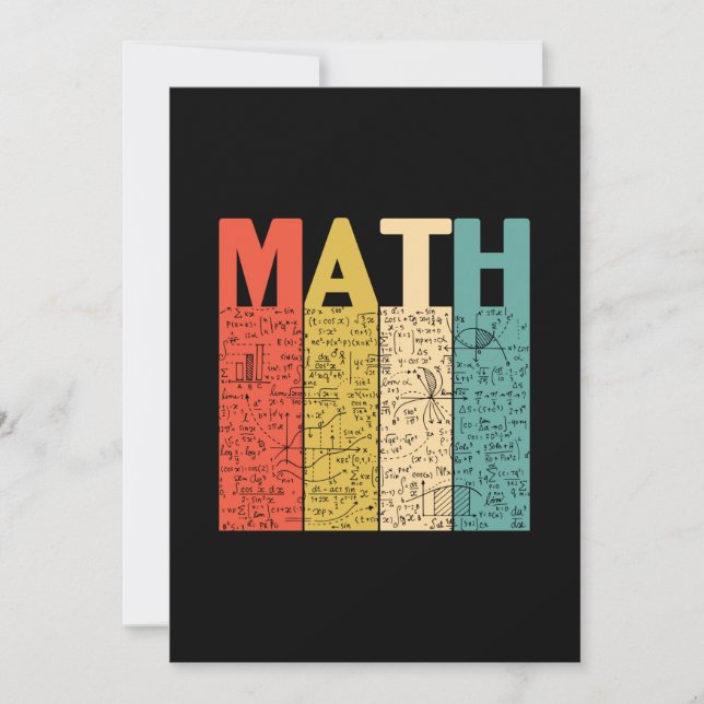Mathelehrer Vintage-Mathematik-Definition Einladung (Vorderseite)