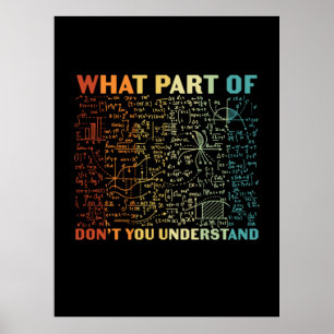 Mathelehrer, welcher Teil der Mathematik Poster