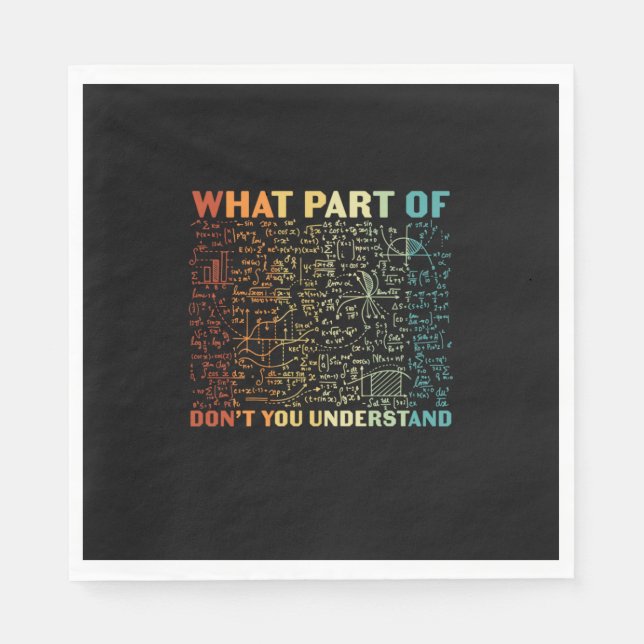 Mathelehrer, welcher Teil der Mathematik Serviette (Vorderseite)