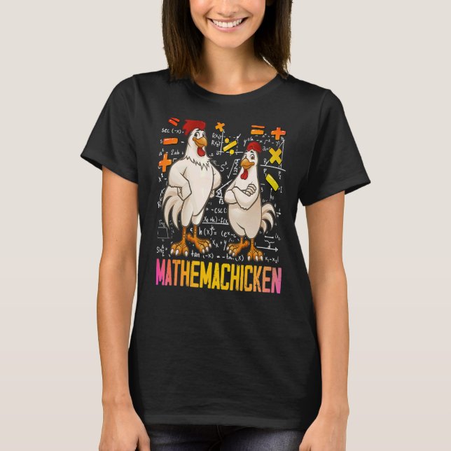 Mathemachicken Math Chicken Lehrer T-Shirt (Vorderseite)