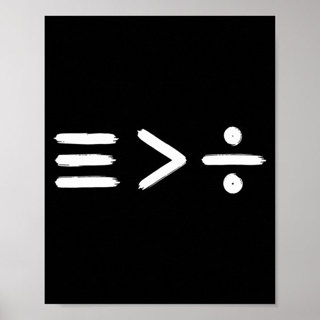 Mathematics Equality > Division Math Symbol Sta Poster (Vorne)