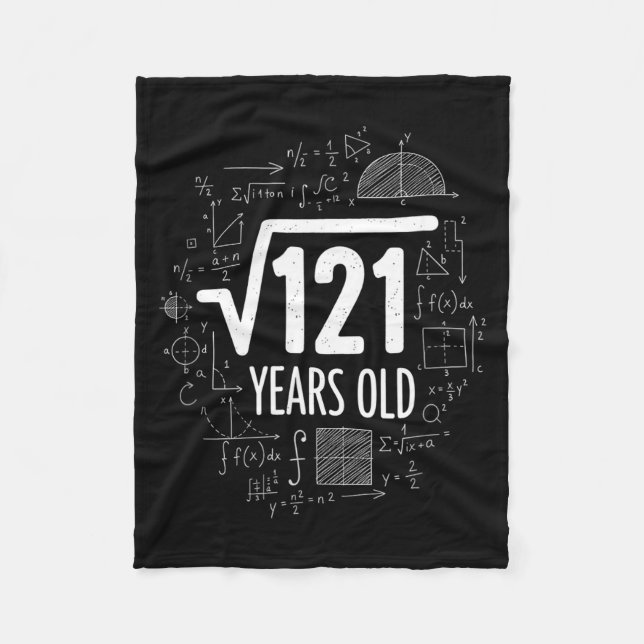 Mathematics Square Root 121 Years Old, Funny Math  Fleecedecke (Vorderseite)