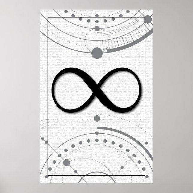 Mathematik Art - Unendlichkeit Poster (Vorne)