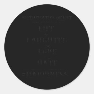 Mathematik des Lebens Komplexe Gleichungsformel Ma Runder Aufkleber