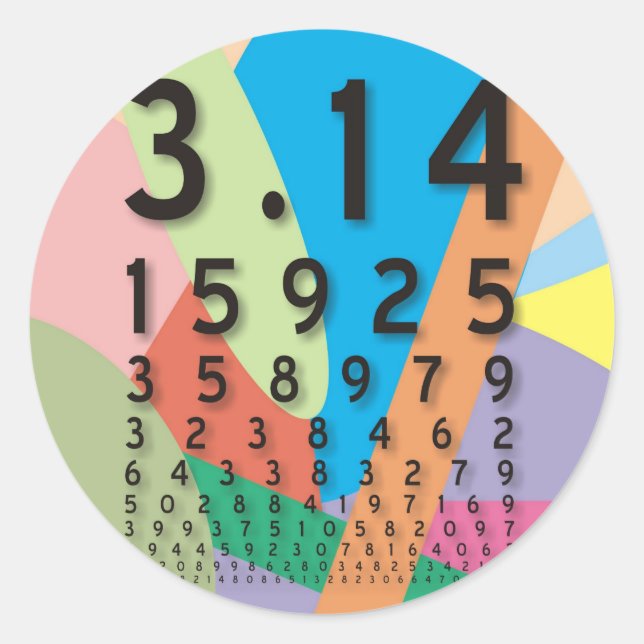 Mathematik: die farbenfrohe mathematische Konstant Runder Aufkleber (Vorderseite)