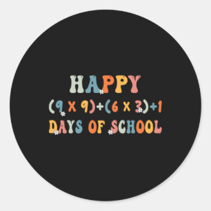 Mathematik Formel 100 Tage der Schule Funny Mathe Runder Aufkleber