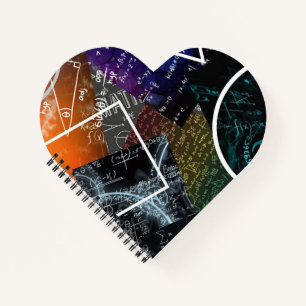 Mathematik Formel Heart Spiral Notebook Notizbuch