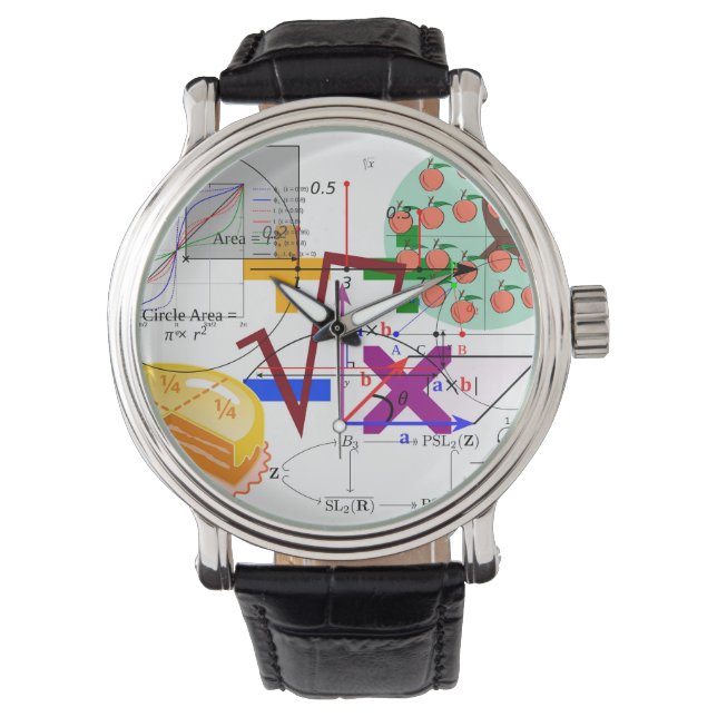 Mathematik-Formel Physik-Schule Armbanduhr (Vorderseite)