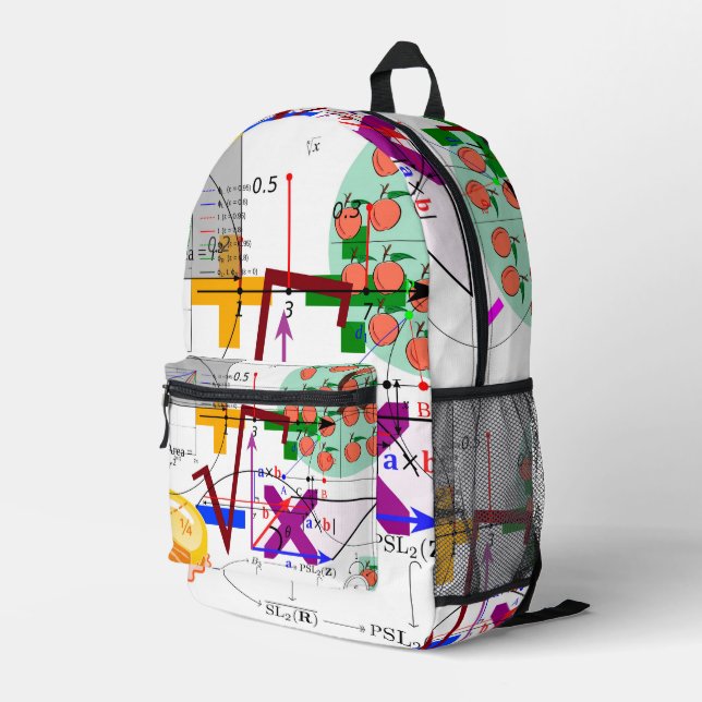 Mathematik-Formel Physik-Schule Bedruckter Rucksack (Rückseitige Ecke Rechts)