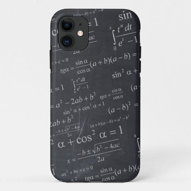 Mathematik-Formeln auf Tafel - lustiges Case-Mate iPhone Hülle (Rückseite)