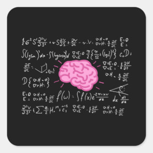 Mathematik-Formeln für intelligente Köpfe Quadratischer Aufkleber