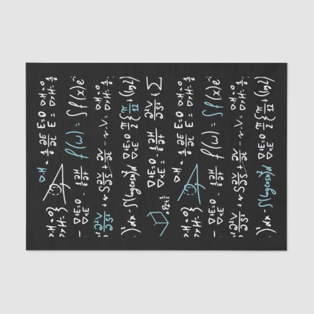 Mathematik formuliert Mathematik Physik Lehrer Seidenpapier (Vorderseite)