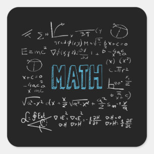 Mathematik formuliert Mathematik Quadratischer Aufkleber