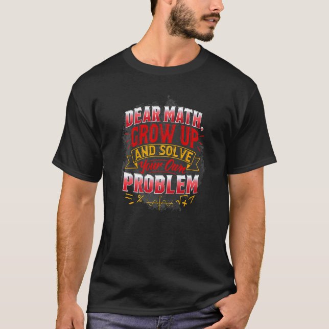 Mathematik für Lehrer Math Quotes T-Shirt (Vorderseite)