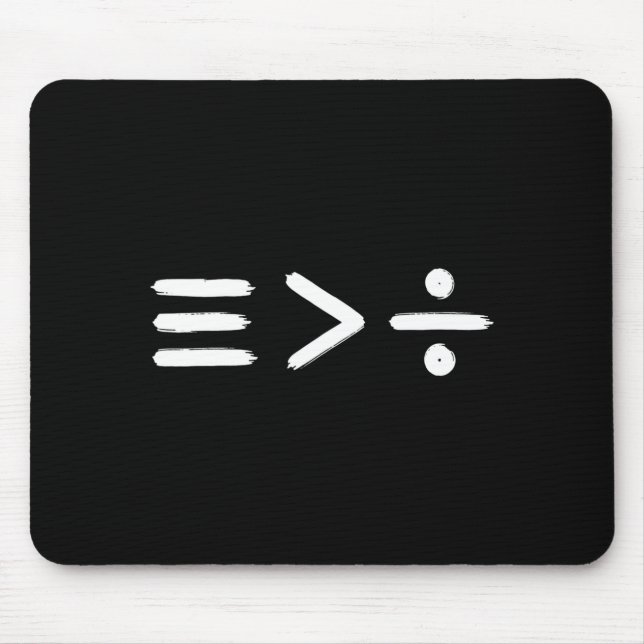 Mathematik Gleichheit > Division Mathematik Sym Mousepad (Vorne)