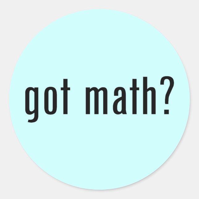 Mathematik got? runder aufkleber (Vorderseite)
