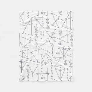 Mathematik Handgeschriebene Berechnungen Illustrat Fleecedecke