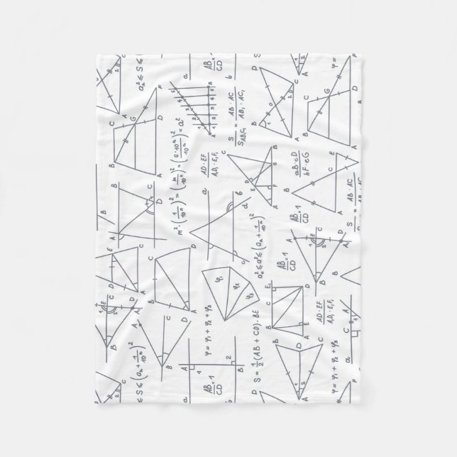 Mathematik Handgeschriebene Berechnungen Illustrat Fleecedecke (Vorderseite)
