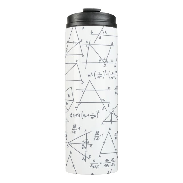 Mathematik Handgeschriebene Berechnungen Illustrat Thermosbecher (Vorderseite)