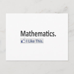 Mathematik... Ich mag das Postkarte