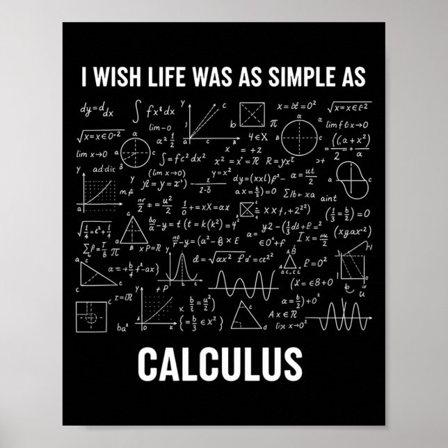 Mathematik - Ich wünschte, das Leben wäre so einfa Poster (Vorne)