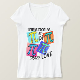 Mathematik irrational als Pi Blue Yellow Green Pin T-Shirt