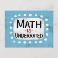 Mathematik ist unterbewertet Postkarte