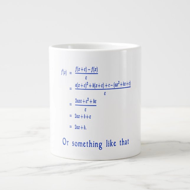 Mathematik Jumbo-Tasse (Vorderseite)