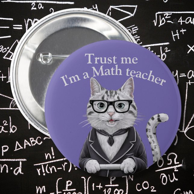 Mathematik Lehrer Abzeichen vertrauen mir Mathemat Button (Von Creator hochgeladen)