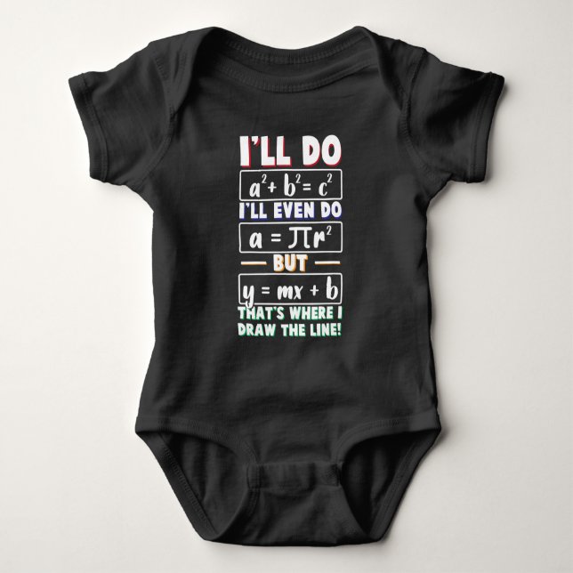 Mathematik Lehrer Geek Mathematik Nerd Formel pi T Baby Strampler (Vorderseite)