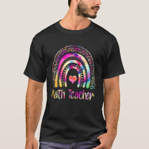 Mathematik Lehrer Gefärbte Krawatte Regenbogen Mat T-Shirt
