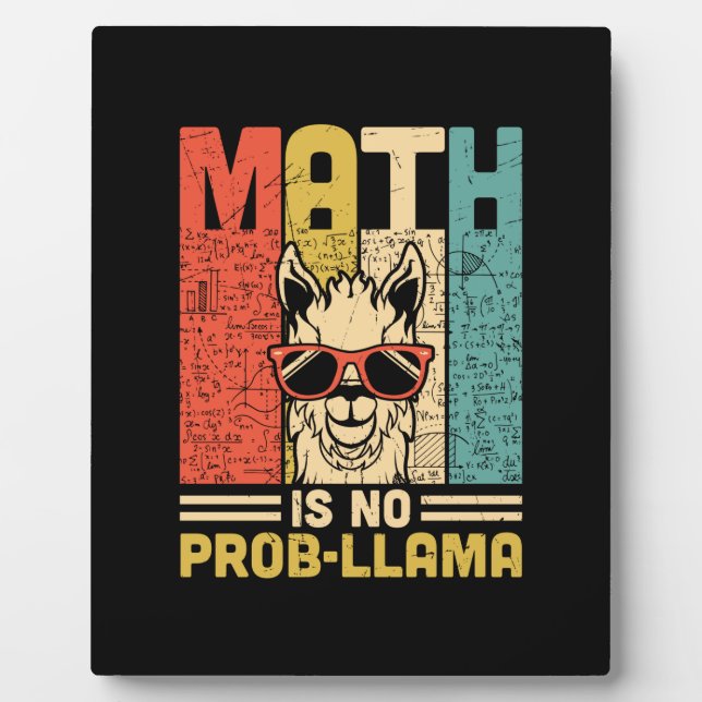 Mathematik Lehrer Mathe ist kein Problem Fotoplatte (Vorderseite)