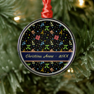 Mathematik Lehrer - Mathematics Symbols Pattern Me Ornament Aus Metall