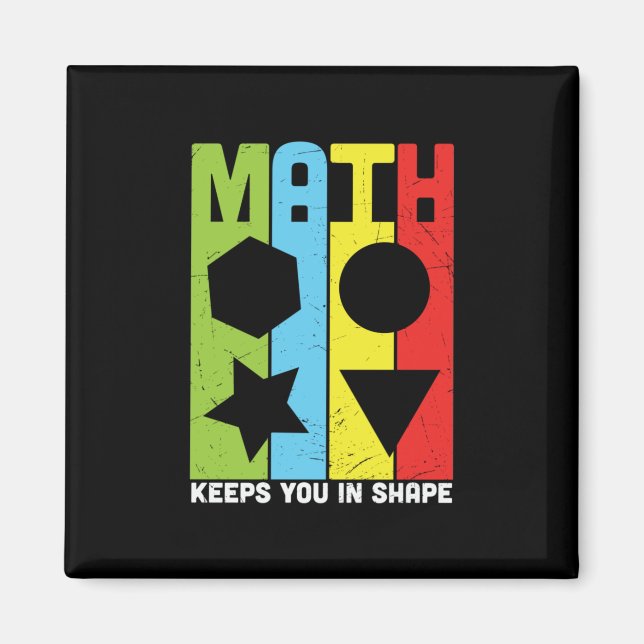 Mathematik Lehrer Mathematik Behalte Sie in Form Magnet (Vorne)