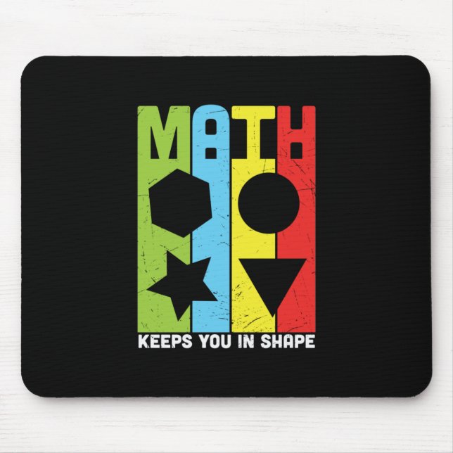 Mathematik Lehrer Mathematik Behalte Sie in Form Mousepad (Vorne)