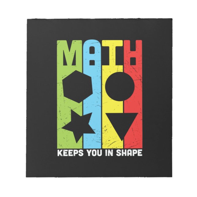 Mathematik Lehrer Mathematik Behalte Sie in Form Notizblock (Vorderseite)