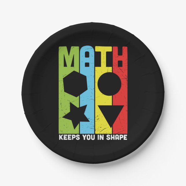 Mathematik Lehrer Mathematik Behalte Sie in Form Pappteller (Vorderseite)